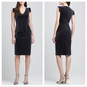 Black Halo Keyton Velvet Peplum Cocktail Dress 12